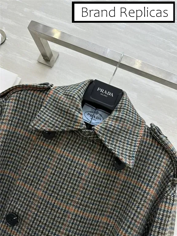 Prada Wool Long Trench Coat